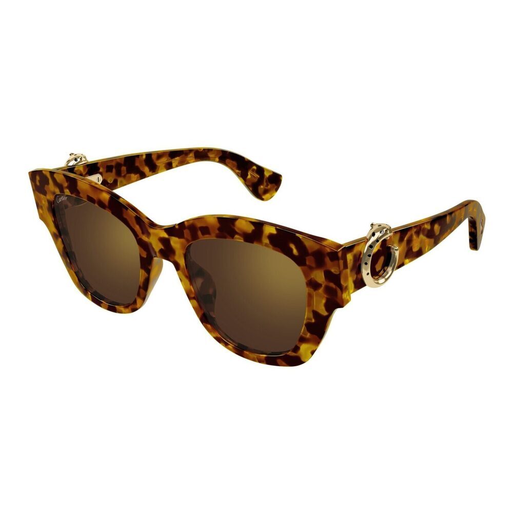 Cartier CT0547S-005 Sunglasses Havana Brown Acetate